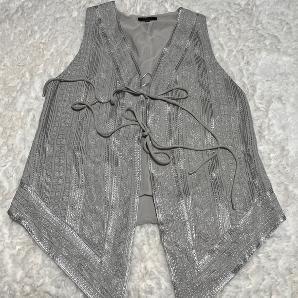 MOSSIMO DUTTY METALLIC THREAD VEST WITH EMBROIDERY - Picture 13 of 16